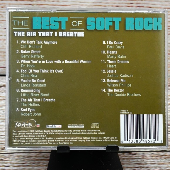 The Best of Soft Rock The Air That I Breathe CD Time Life StarVista 30250-D - Picture 2 of 8